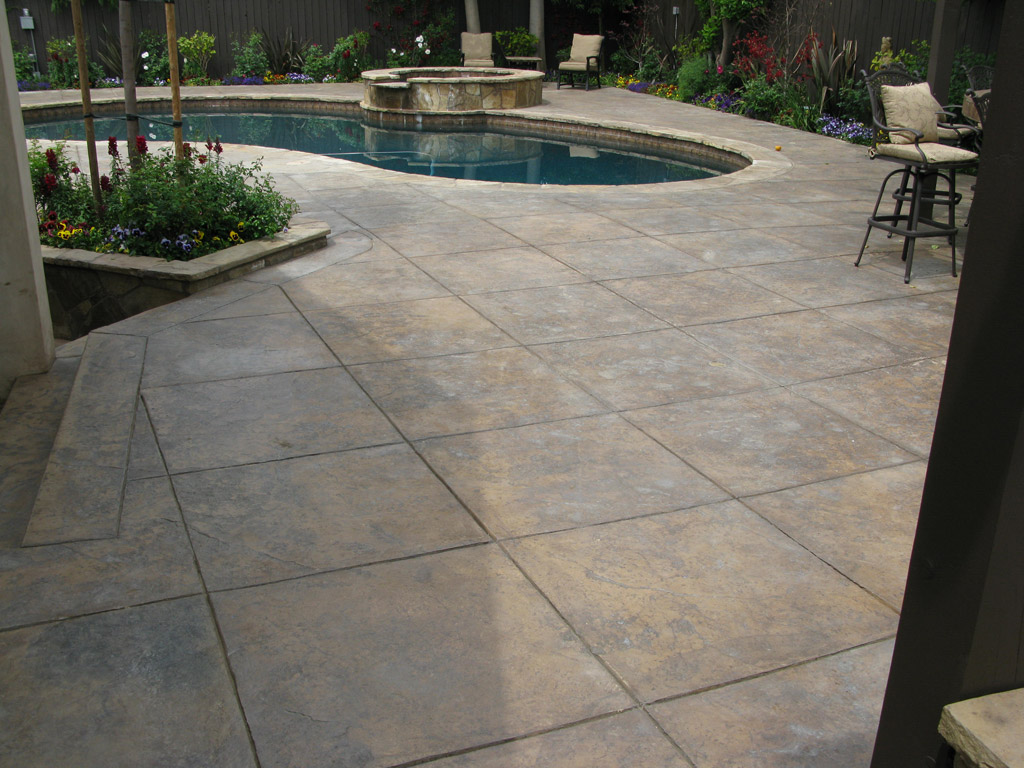 Stamped Concrete Pool Deck