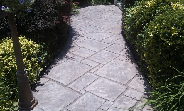 Stamped Concrete Walkway