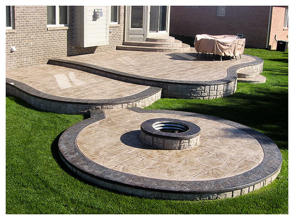 Stamped Concrete NHMAME Decorative Patio Pool Deck WalkwayNH Concrete Patios MAME Cost Design 